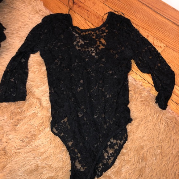Ambiance Tops - All over lace bodysuit, scoopneck Ambiance Tops - All over lace bodysuit, scoopneck